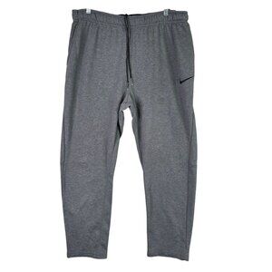 Mens Nike Gray Dri Fit Sweatpants Drawstring Elastic Waist Polyester Size XL